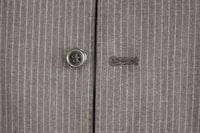 Thumbnail for Gray Striped Wool Single Breasted Vest