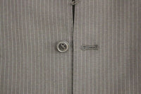 Thumbnail for Black Striped Wool Single Breasted Vest