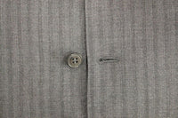 Thumbnail for Gray Striped Wool Single Breasted Vest