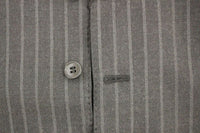 Thumbnail for Gray Striped Wool Logo Vest Gilet Weste