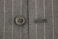Thumbnail for Gray Striped Wool Logo Vest Gilet Weste
