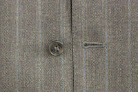 Thumbnail for Gray Striped Wool Logo Vest Gilet Weste