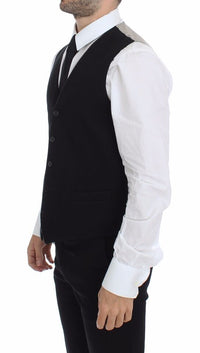 Thumbnail for Black Cotton Dress Vest Blazer Jacket