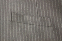 Thumbnail for Black Striped Wool Single Breasted Vest