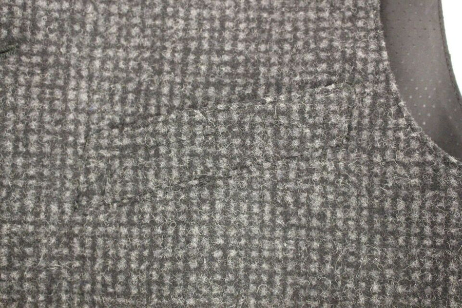 Gray Wool Blend Vest Gilet Weste