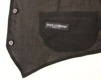Thumbnail for Black Wool Formal Dress Vest Gilet Jacket