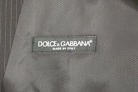 Thumbnail for Black Striped Wool Single Breasted Vest