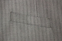 Thumbnail for Gray Striped Wool Single Breasted Vest