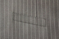 Thumbnail for Gray Striped Wool Logo Vest Gilet Weste