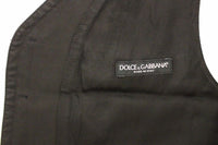 Thumbnail for Black Cotton Blend Dress Vest Gilet