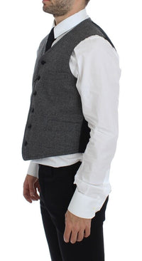 Thumbnail for Gray Cotton Blend Logo Vest Gilet Weste