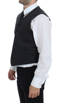 Thumbnail for Gray Wool Blend Logo Vest Gilet Weste
