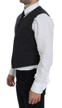Thumbnail for Gray Wool Blend Vest Gilet Weste