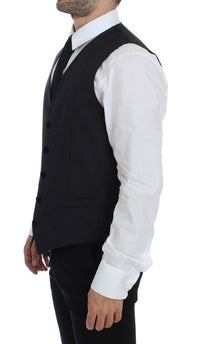 Thumbnail for Gray Wool Formal Dress Vest Gilet Weste