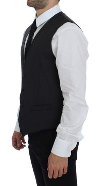 Thumbnail for Gray Wool Formal Dress Vest Gilet Weste