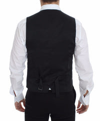 Thumbnail for Gray Wool Stretch Dress Vest Jacket Blazer
