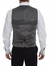 Thumbnail for Gray Cotton Stretch Dress Vest Blazer