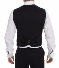 Thumbnail for Black Cotton Viscose Dress Vest Blazer