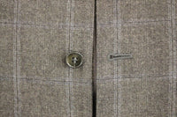 Thumbnail for Brown Check Wool Single Breasted Vest
