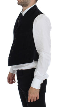 Thumbnail for Black Manchester Single Breasted Vest