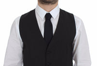 Thumbnail for Gray Wool Stretch Dress Vest Blazer
