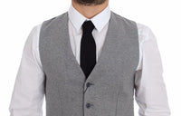 Thumbnail for Gray Cotton Stretch Dress Vest Blazer