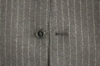 Thumbnail for Gray Striped Wool Logo Vest Gilet Vests