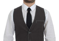 Thumbnail for Gray Polka Dot Dress Vest Gilet Weste