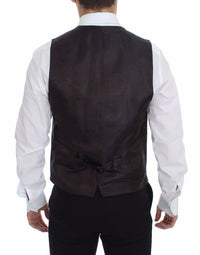 Thumbnail for Brown Wool Single Breasted Vest Gilet