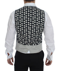 Thumbnail for Blue Polka Dot Dress Vest Gilet Weste