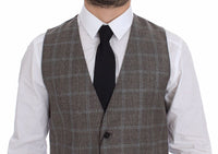 Thumbnail for Brown Wool Single Breasted Vest Gilet