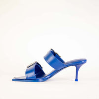 Thumbnail for Elegant Heeled Buckle Blue Sandals