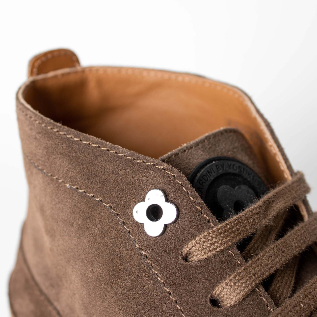 Elegant Suede Leather Sneakers in Brown