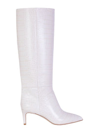 Thumbnail for Ivory Knee-High Stiletto Boots