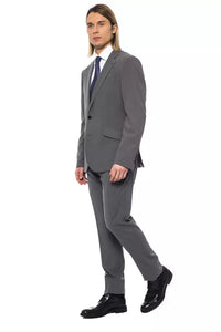 Thumbnail for Elegant Gray Wool Two-Button Designer Suit