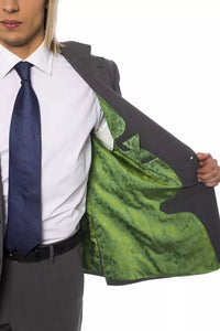 Thumbnail for Elegant Gray Wool Two-Button Designer Suit