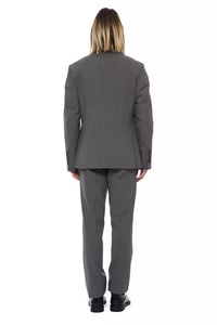 Thumbnail for Elegant Gray Wool Two-Button Designer Suit