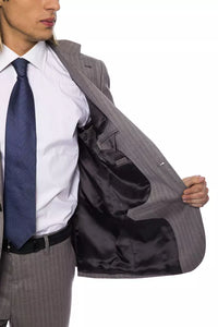 Thumbnail for Elegant Gray Italian Wool Suit
