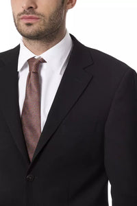 Thumbnail for Elegant Italian Wool Black Jacket