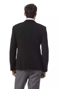 Thumbnail for Elegant Italian Wool Black Jacket
