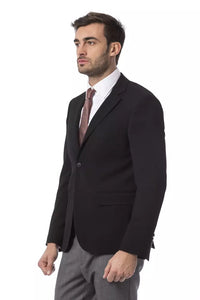 Thumbnail for Elegant Italian Wool Black Jacket