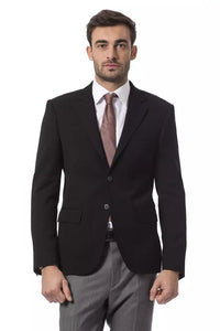 Thumbnail for Elegant Italian Wool Black Jacket