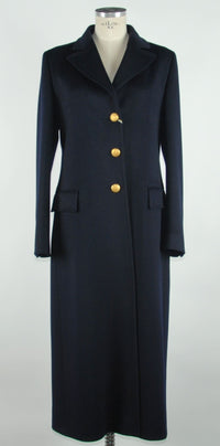Thumbnail for Elegant Blue Wool Coat For Women