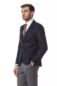 Thumbnail for Elegant Blue Wool Jacket for Men