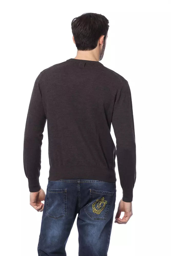 Elegant Embroidered Merino Wool Sweater