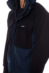 Thumbnail for Elegant Wool Blend Hooded Jacket