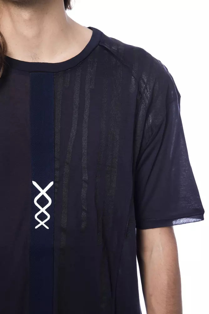 Chic Oversized Round Neck Logo Tee