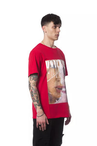 Thumbnail for Elegant Red Round Neck Cotton Tee