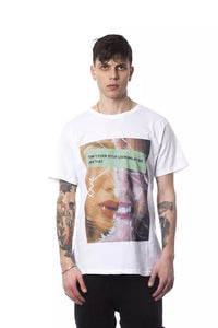 Thumbnail for Elegant White Round Neck Printed Tee