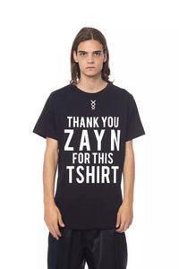 Thumbnail for Elegant Black Round Neck Cotton Tee